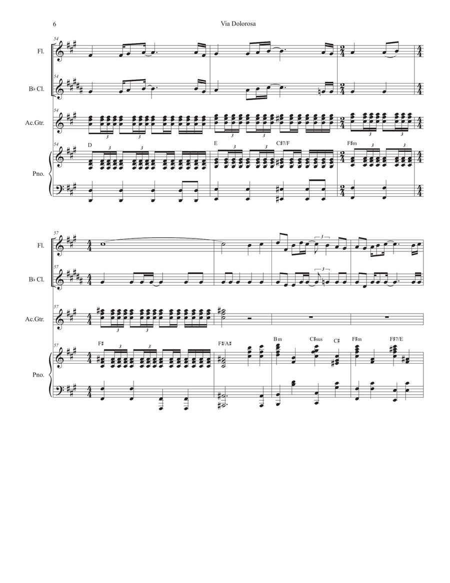 Via Dolorosa Woodwind Duet scores gallery preview page 6