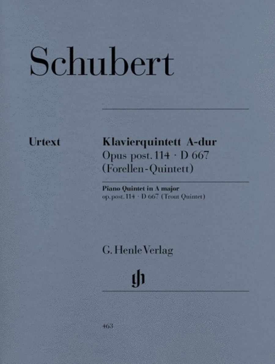 Schubert - Trout Quintet Op 114 Piano/Violin/Viola/Cello/Bas