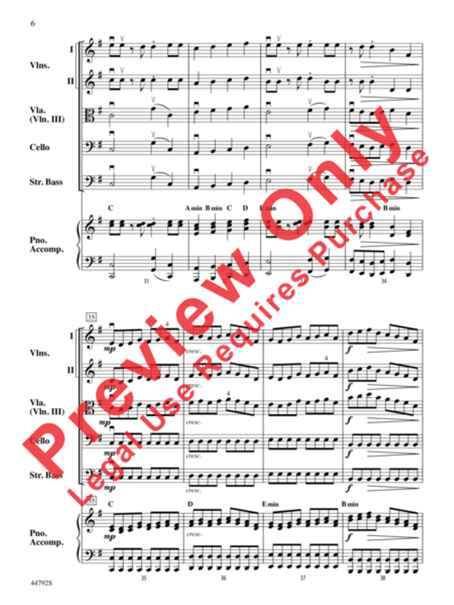 Wind Dancer String Orchestra scores gallery preview page 7