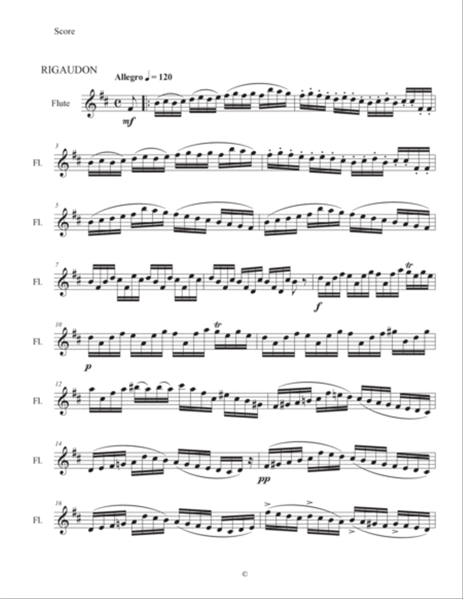 Sicilienne and Rigaudon Chamber Music scores gallery preview page 2