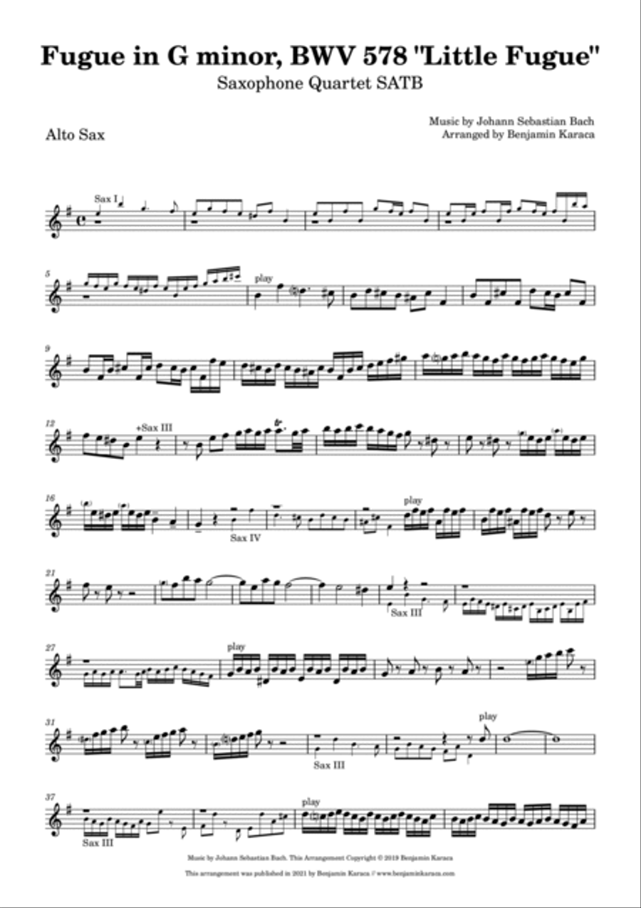 Fugue in G minor, BWV 578 