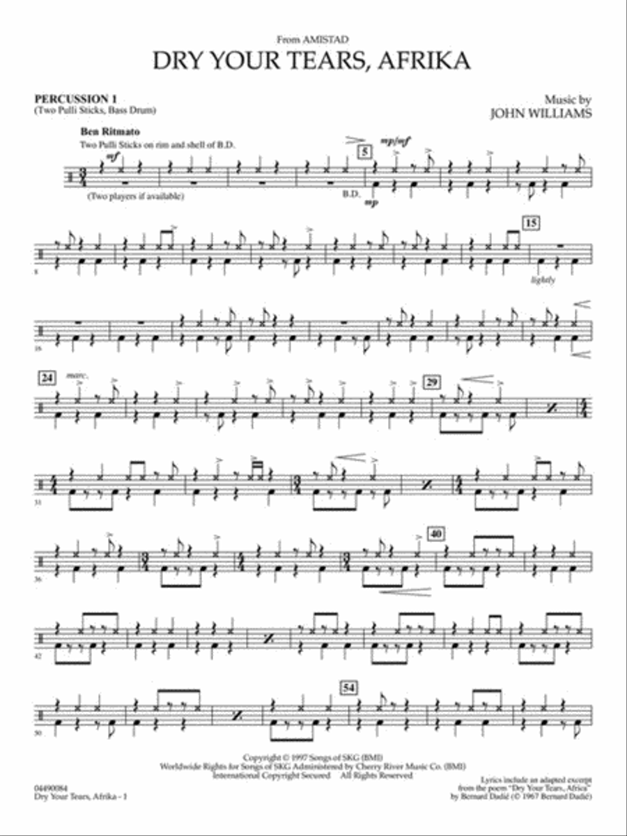 Dry Your Tears, Afrika (from Amistad) Choir scores gallery preview page 6
