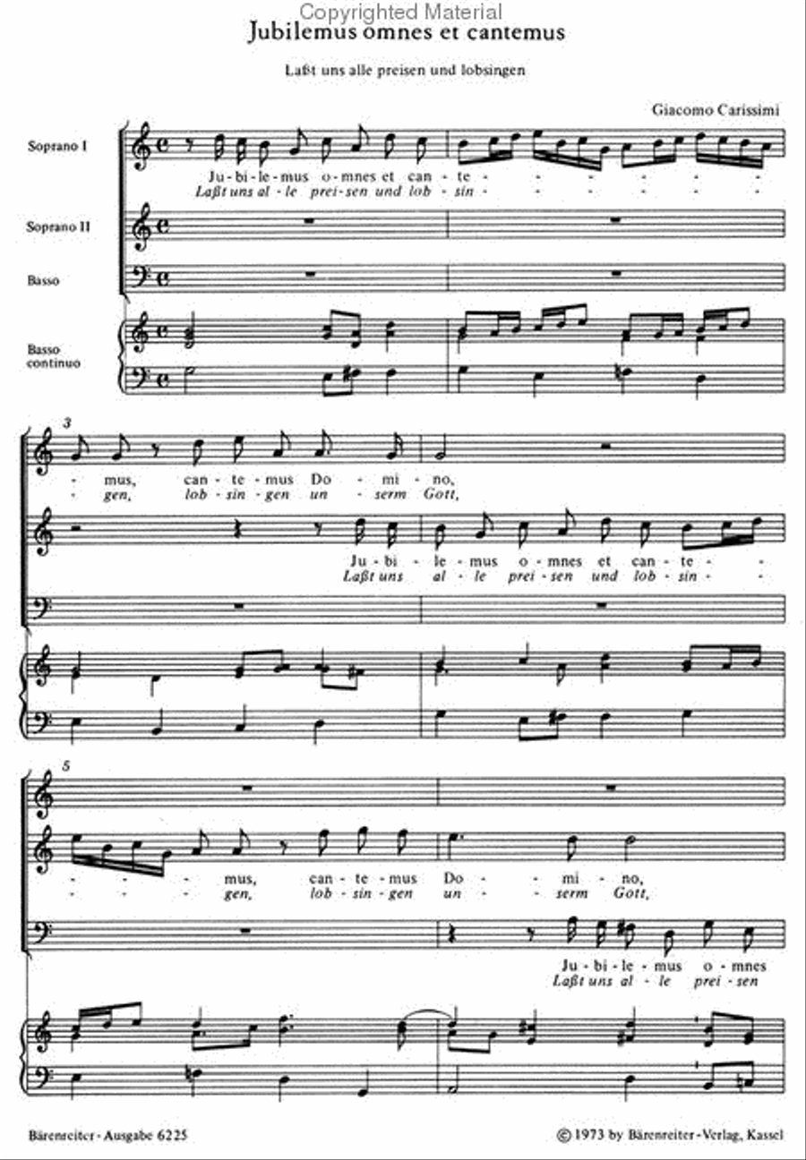 Jubilemus omnes et cantemus - Lasst uns alle preisen und lobsingen Double Bass scores gallery preview page 2