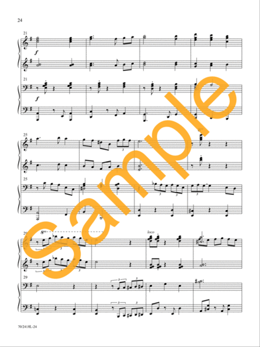 The Angels Sing Piano Duet scores gallery preview page 21