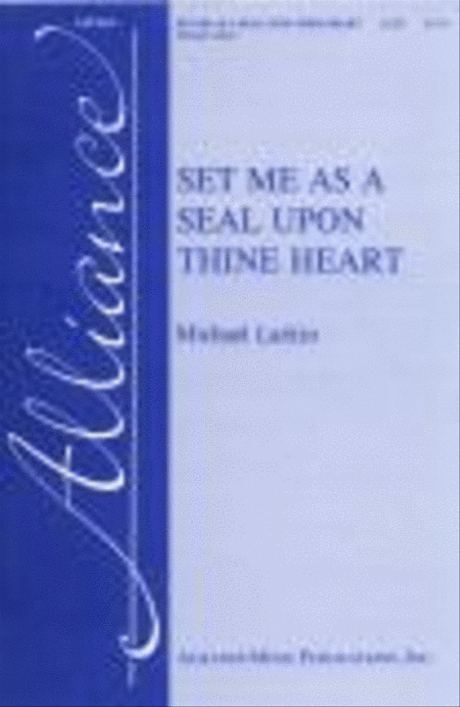 Set Me as a Seal Upon Thine Heart 4-Part scores gallery preview page 1