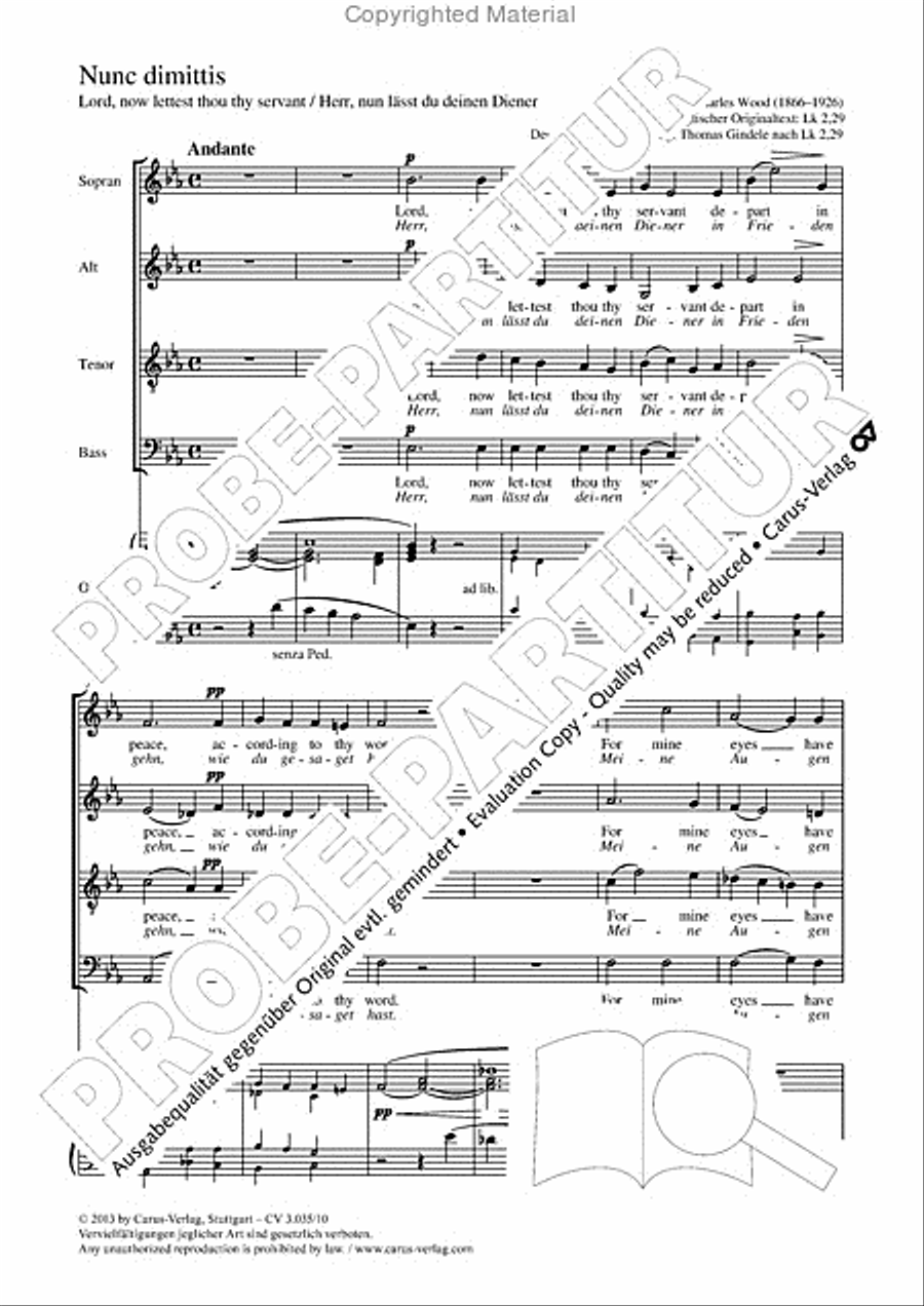 Nunc dimittis Nunc dimittis 4-Part scores gallery preview page 2