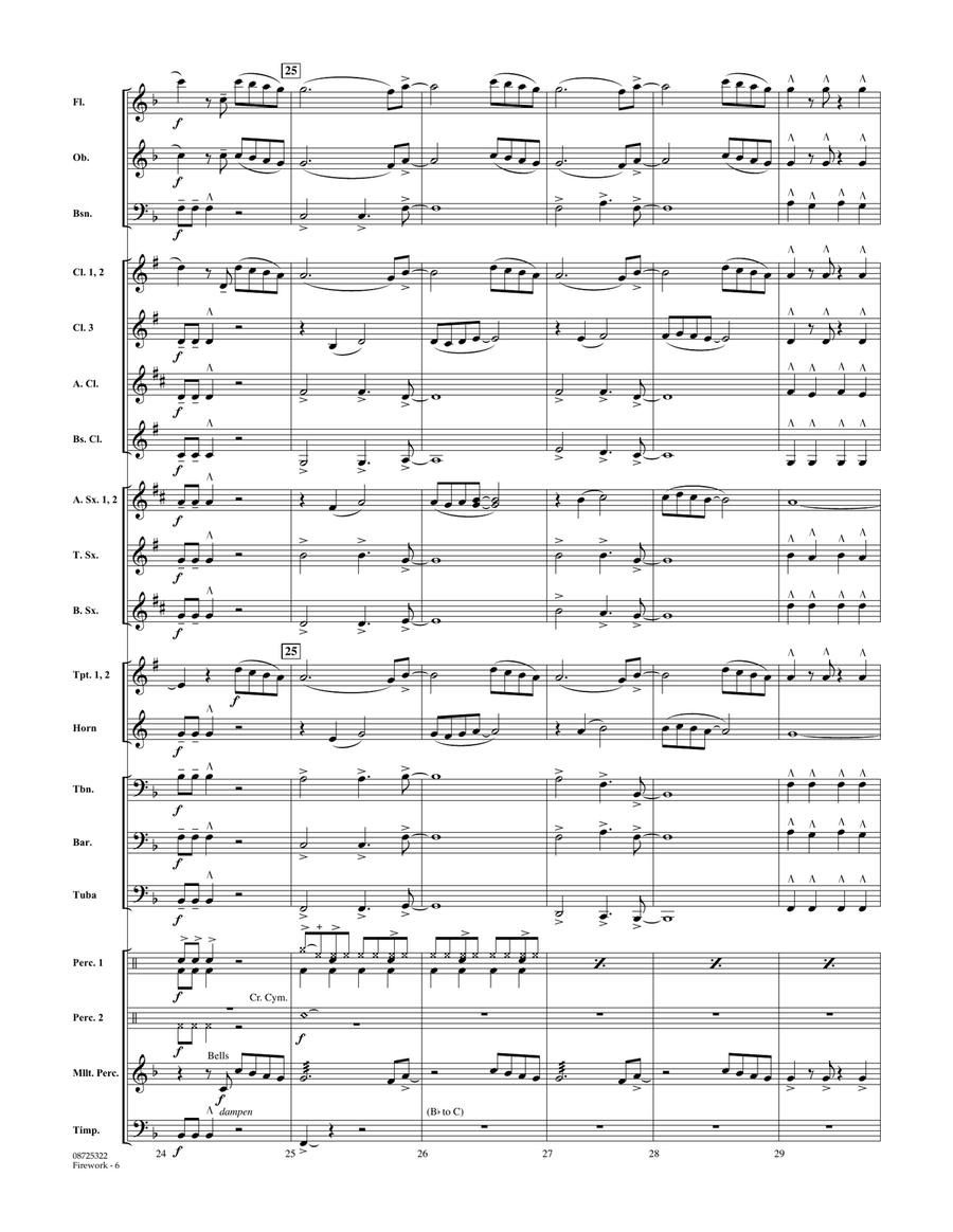 Firework - Conductor Score (Full Score) Concert Band scores gallery preview page 6