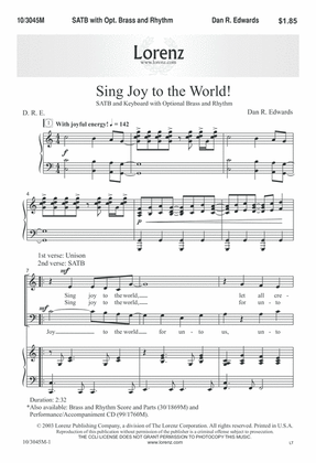 Book cover for Sing Joy to the World