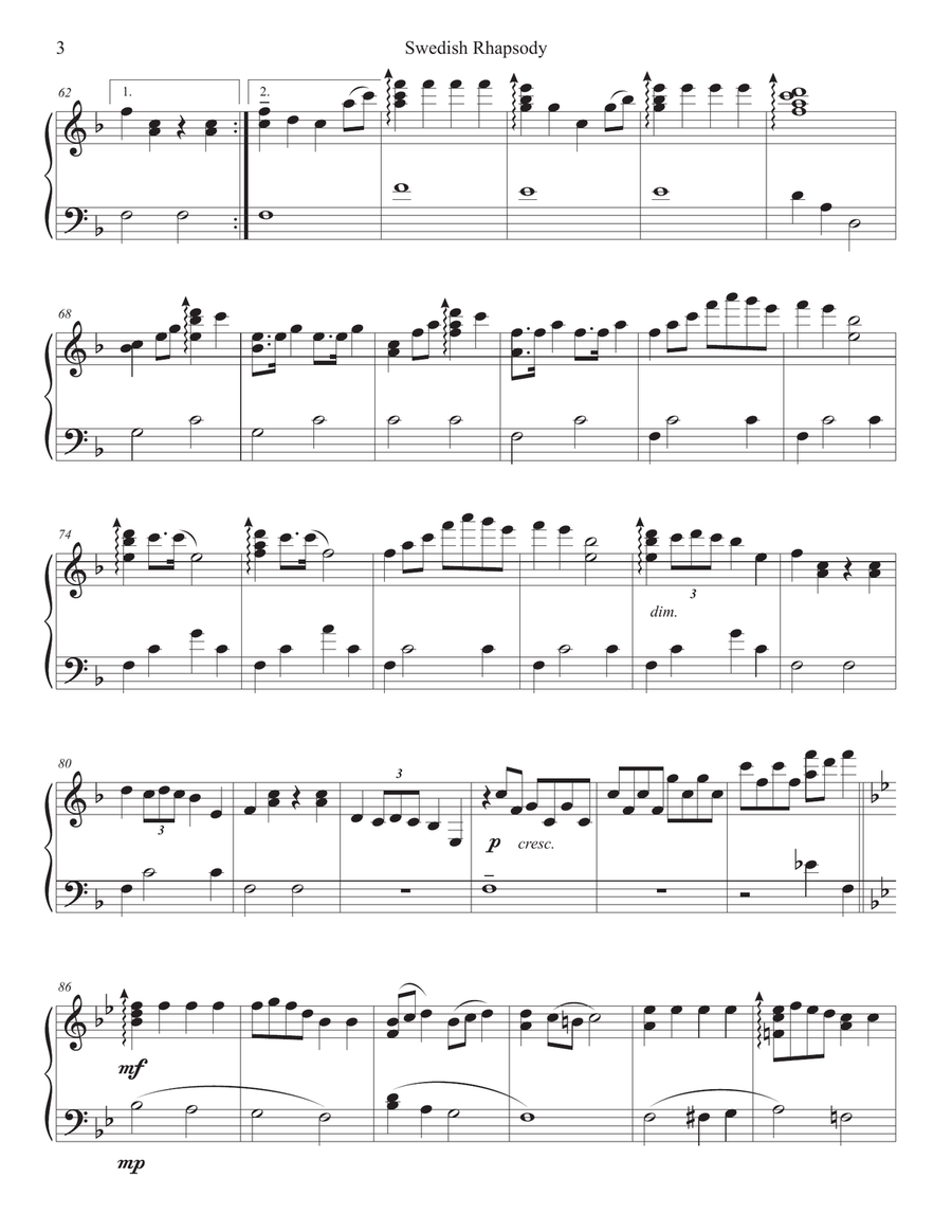 Swedish Rhapsody Swedish Rhapsody Carillon scores gallery preview page 3