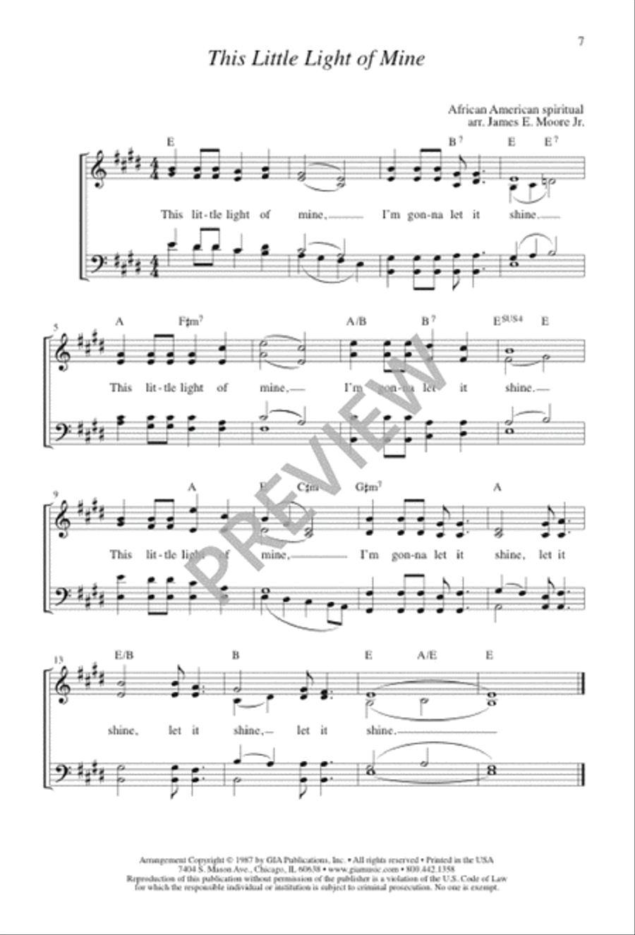 Two Songs of Light 4-Part scores gallery preview page 8