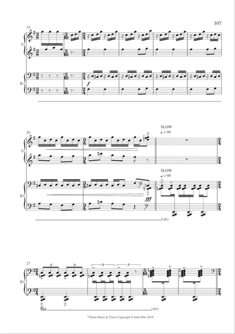 Glittering Gamelan 2 Pianos, 4-Hands scores gallery preview page 3