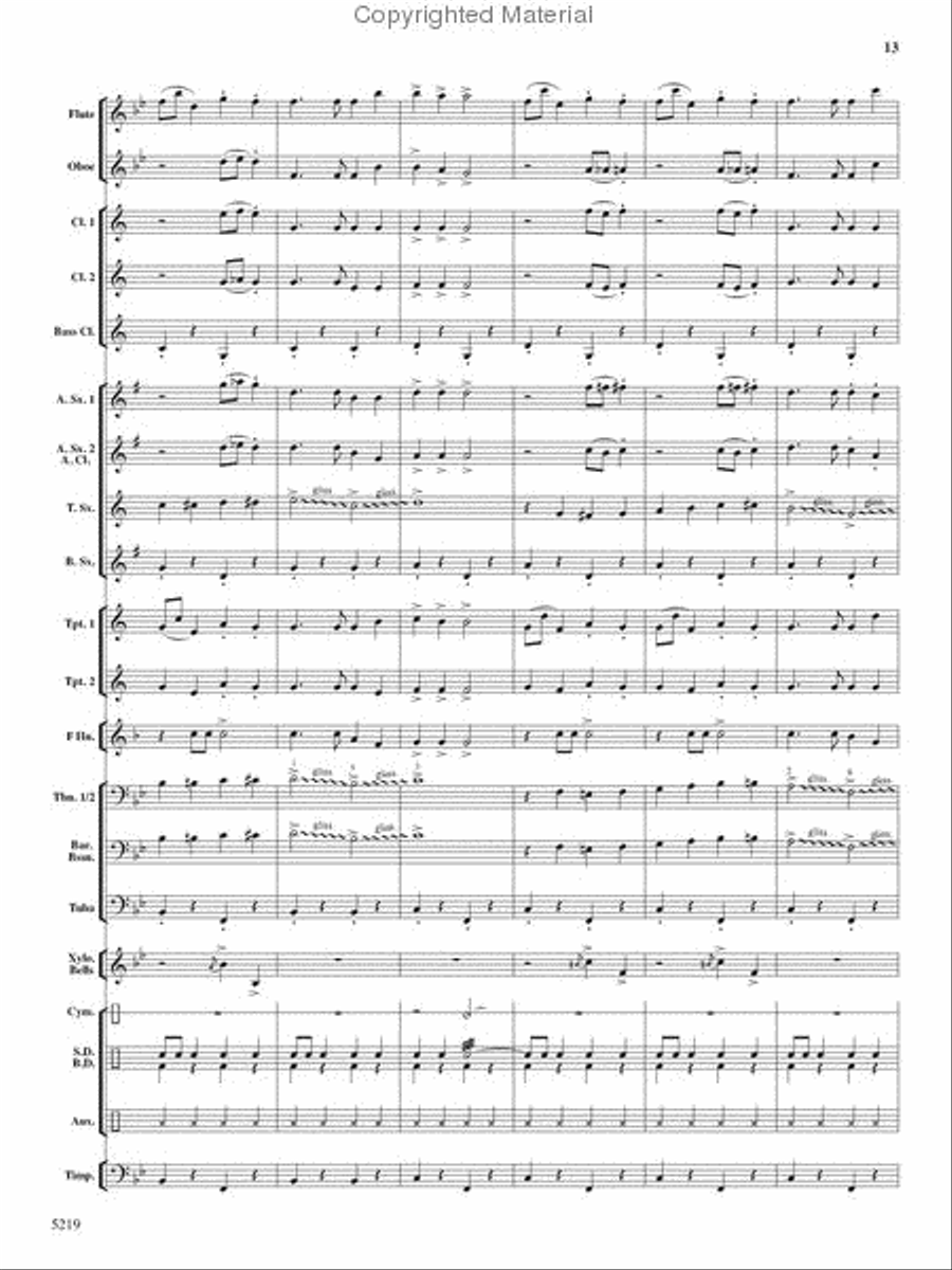 Parade of the Bumbling Wooden Soldiers Concert Band scores gallery preview page 13
