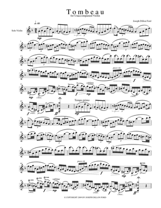 Tombeau for Unaccompanied Violin