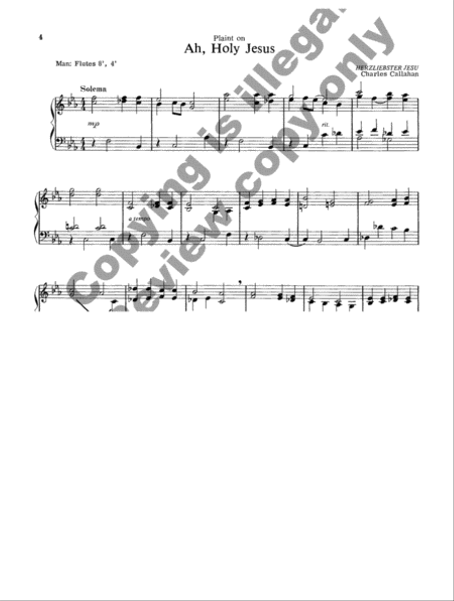 Lenten Music for Manuals, Set 1 Organ scores gallery preview page 5