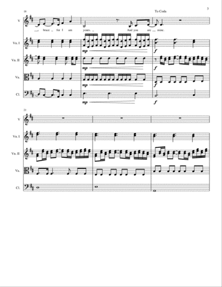 Oceans (Where Feet May Fail) Small Ensemble scores gallery preview page 4