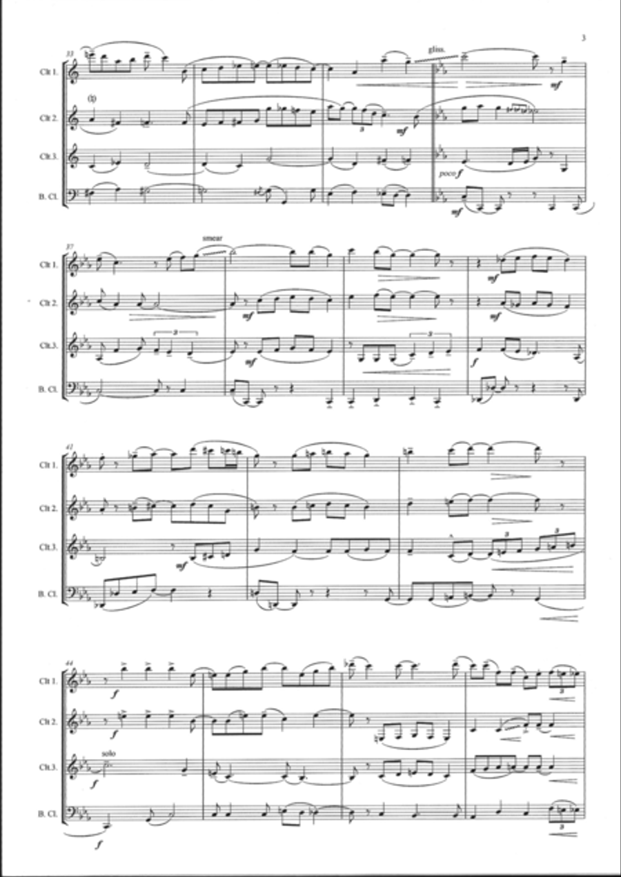 Anything Goes Clarinet Quartet scores gallery preview page 4