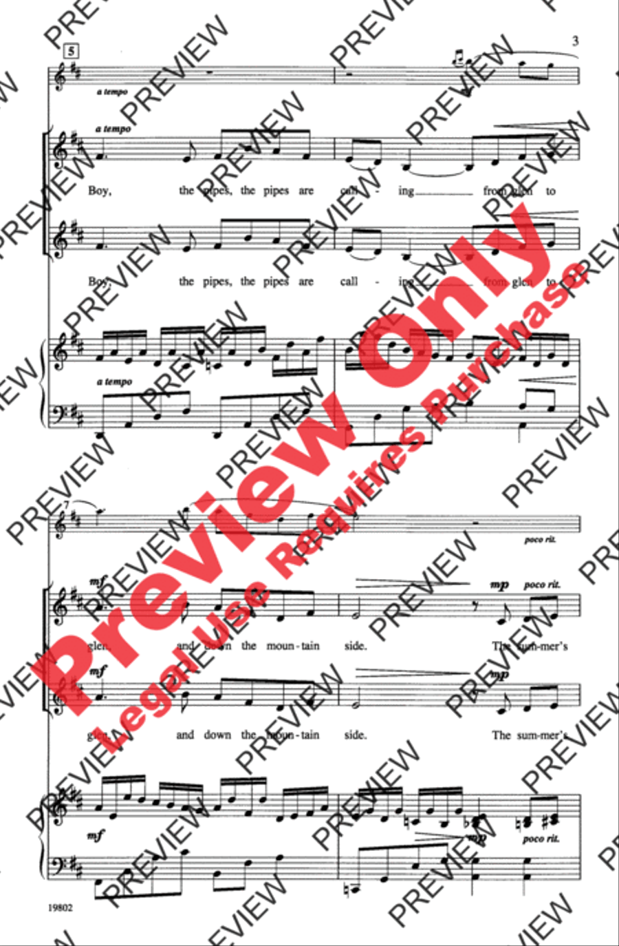 Danny Boy Women's Choir scores gallery preview page 3