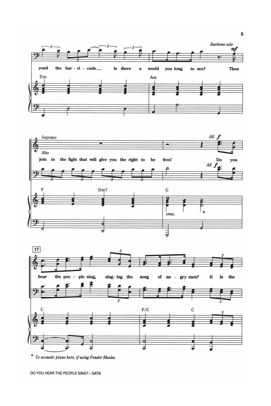 Do You Hear The People Sing? (from Les Miserables) (arr. Ed Lojeski) 4-Part scores gallery preview page 3