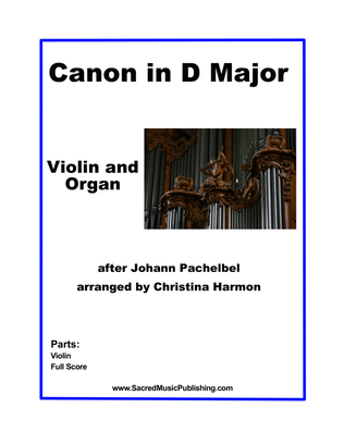 Book cover for Canon in D Major for Violin and Organ