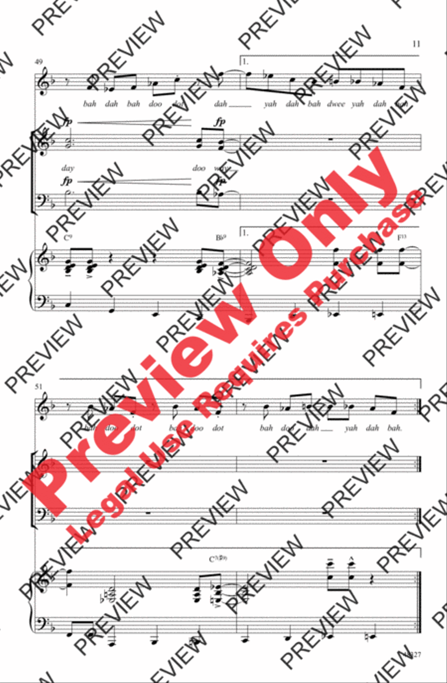 The Chorus Room Blues 3-Part scores gallery preview page 11