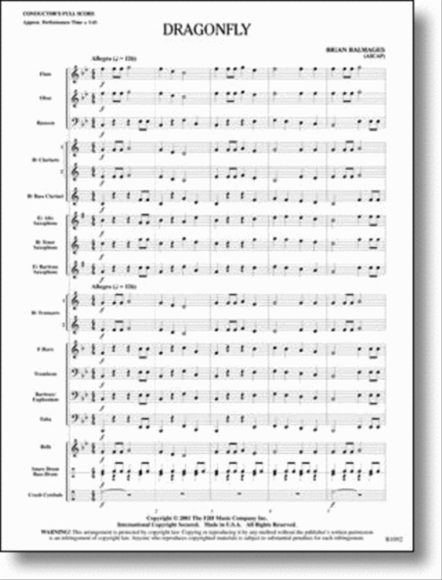 Dragonfly Concert Band scores gallery preview page 1