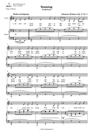 Sonntag, Op. 47 No. 3 (C Major)