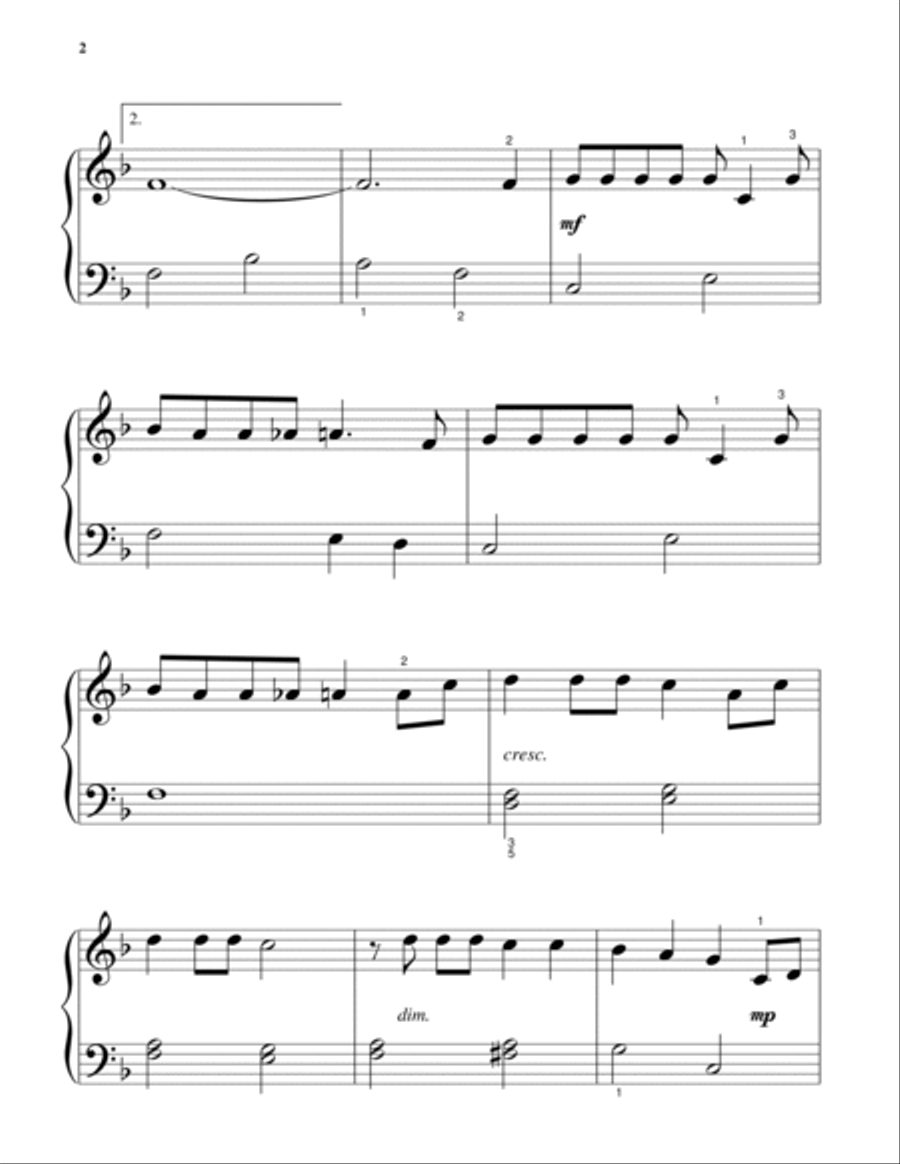 What A Wonderful World Easy Piano scores gallery preview page 2
