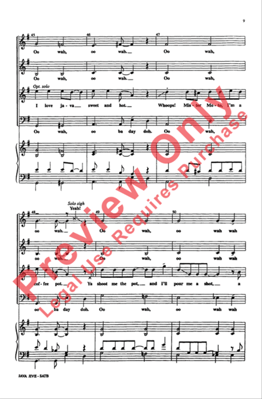 Java Jive 4-Part scores gallery preview page 9