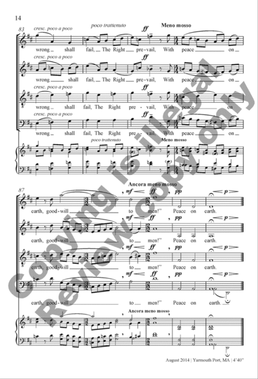 A Soldier's Carol 4-Part scores gallery preview page 14