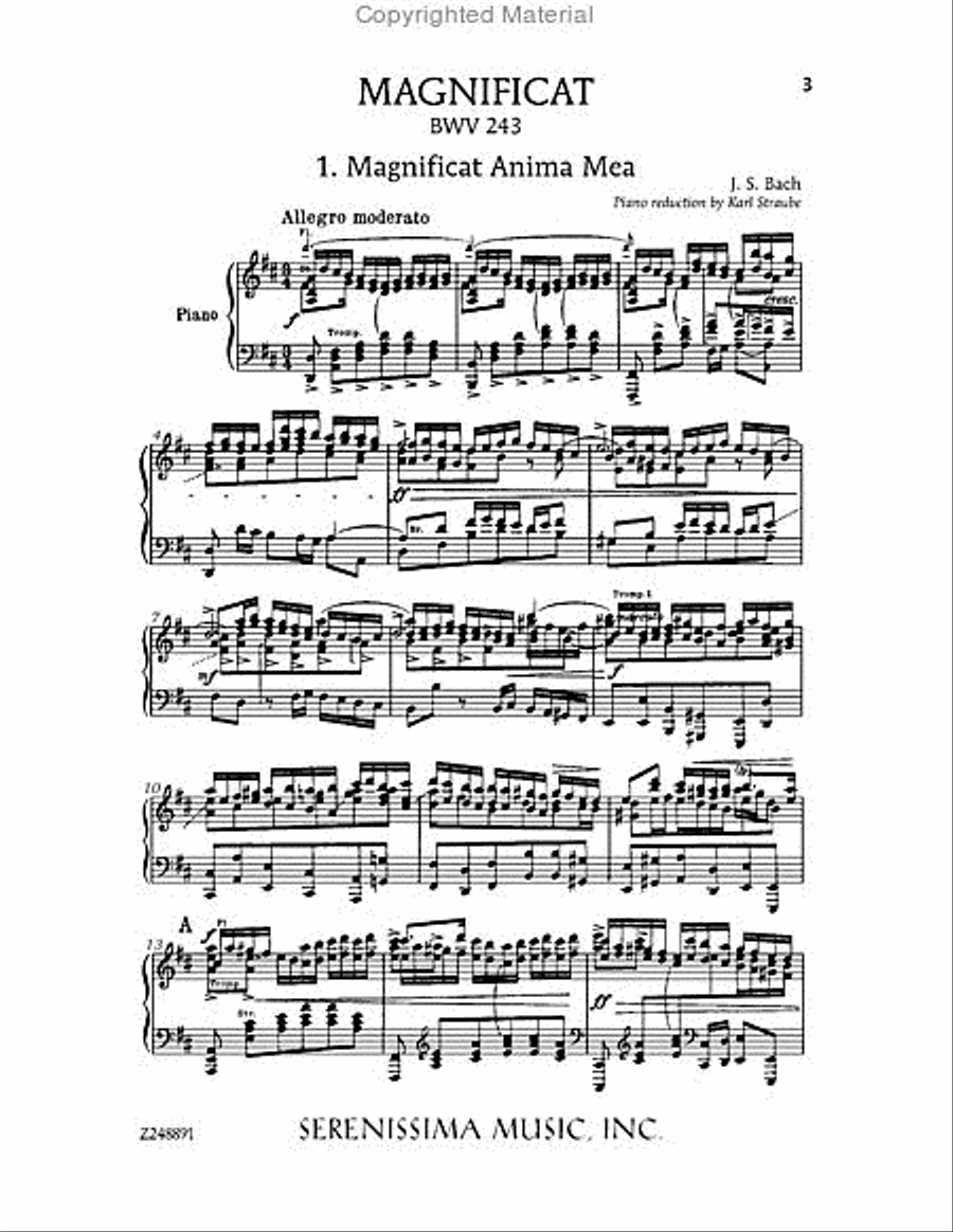 Magnificat in D major, BWV 243 Choir scores gallery preview page 3