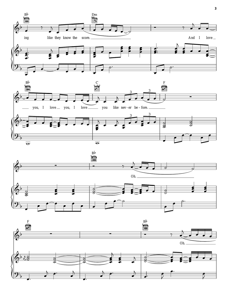Songbird Piano, Vocal, Guitar scores gallery preview page 3