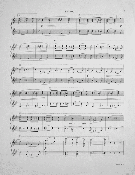 The Liberty Bell. March by John Philip Sousa Piano Duet - Digital Sheet Music