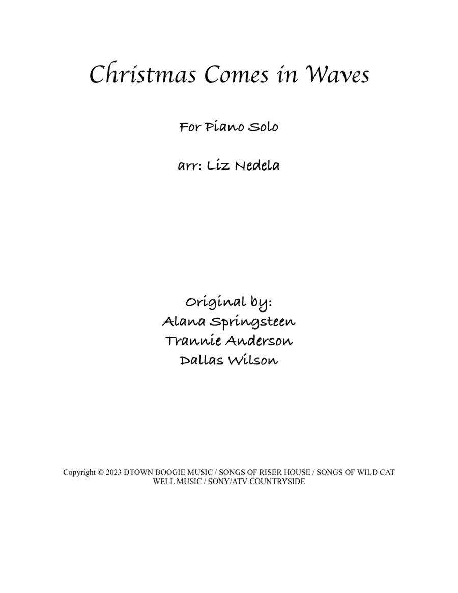 Christmas Comes In Waves Part scores gallery preview page 1