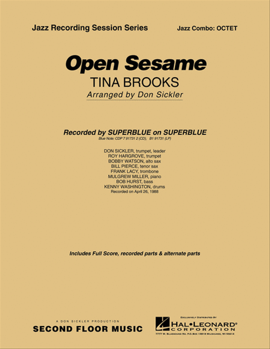 Open Sesame Jazz Ensemble scores gallery preview page 1
