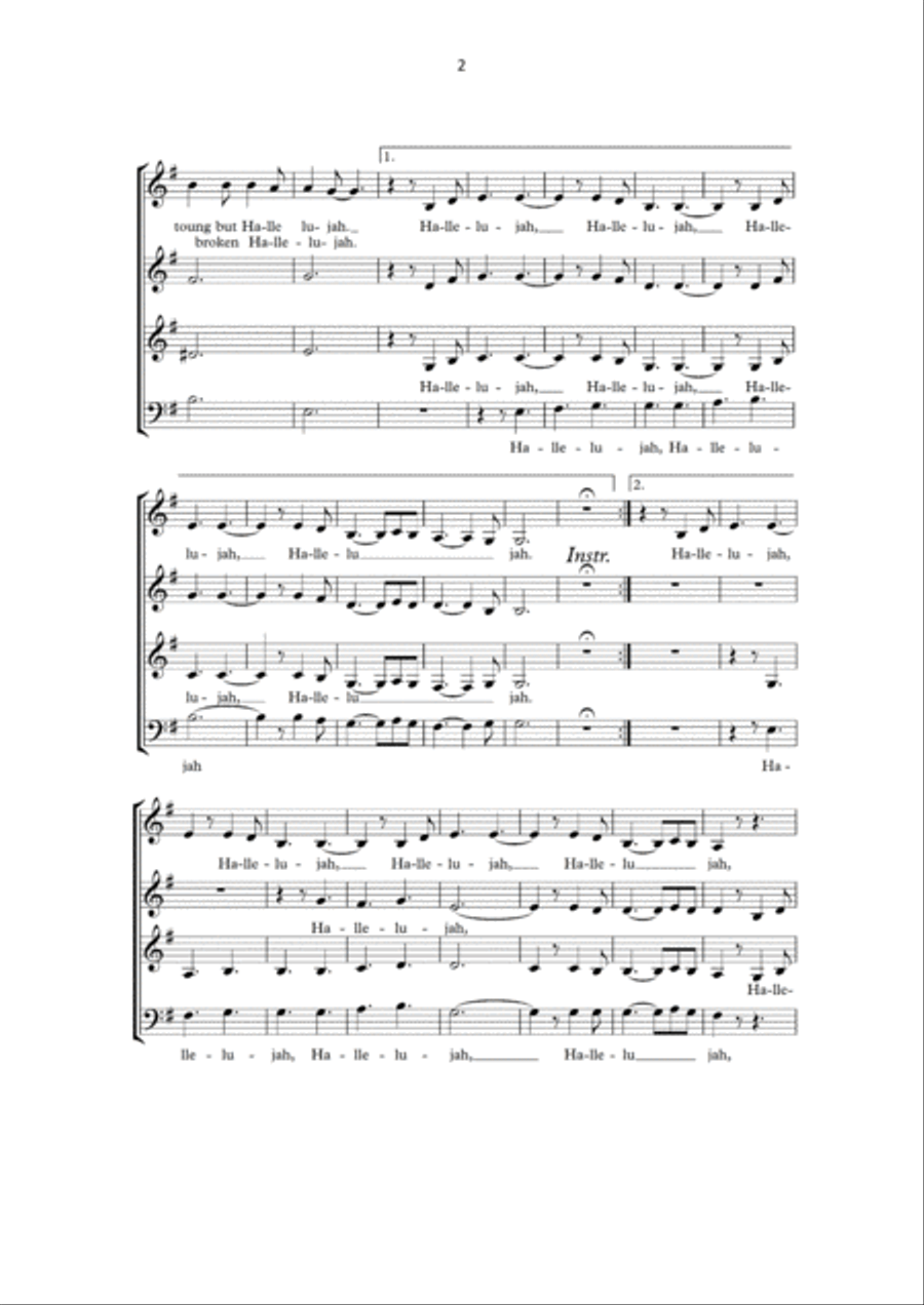Hallelujah Hallelujah 3-Part scores gallery preview page 2