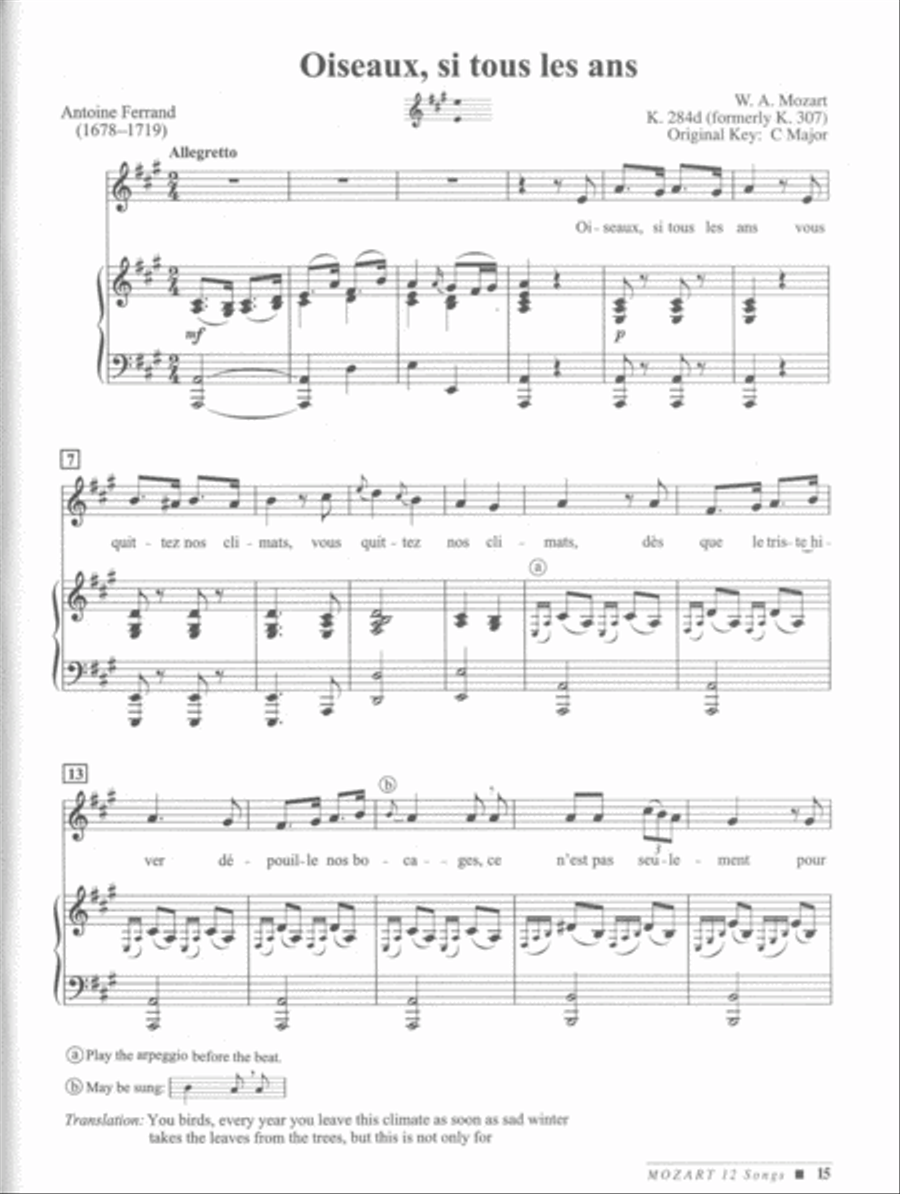 Mozart -- 12 Songs Voice scores gallery preview page 4