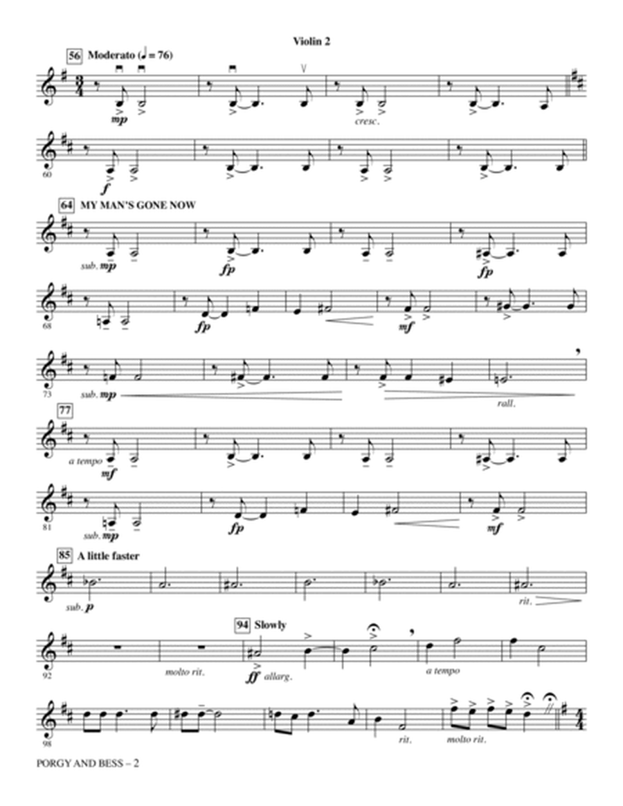 Porgy and Bess (Medley) - Violin 2