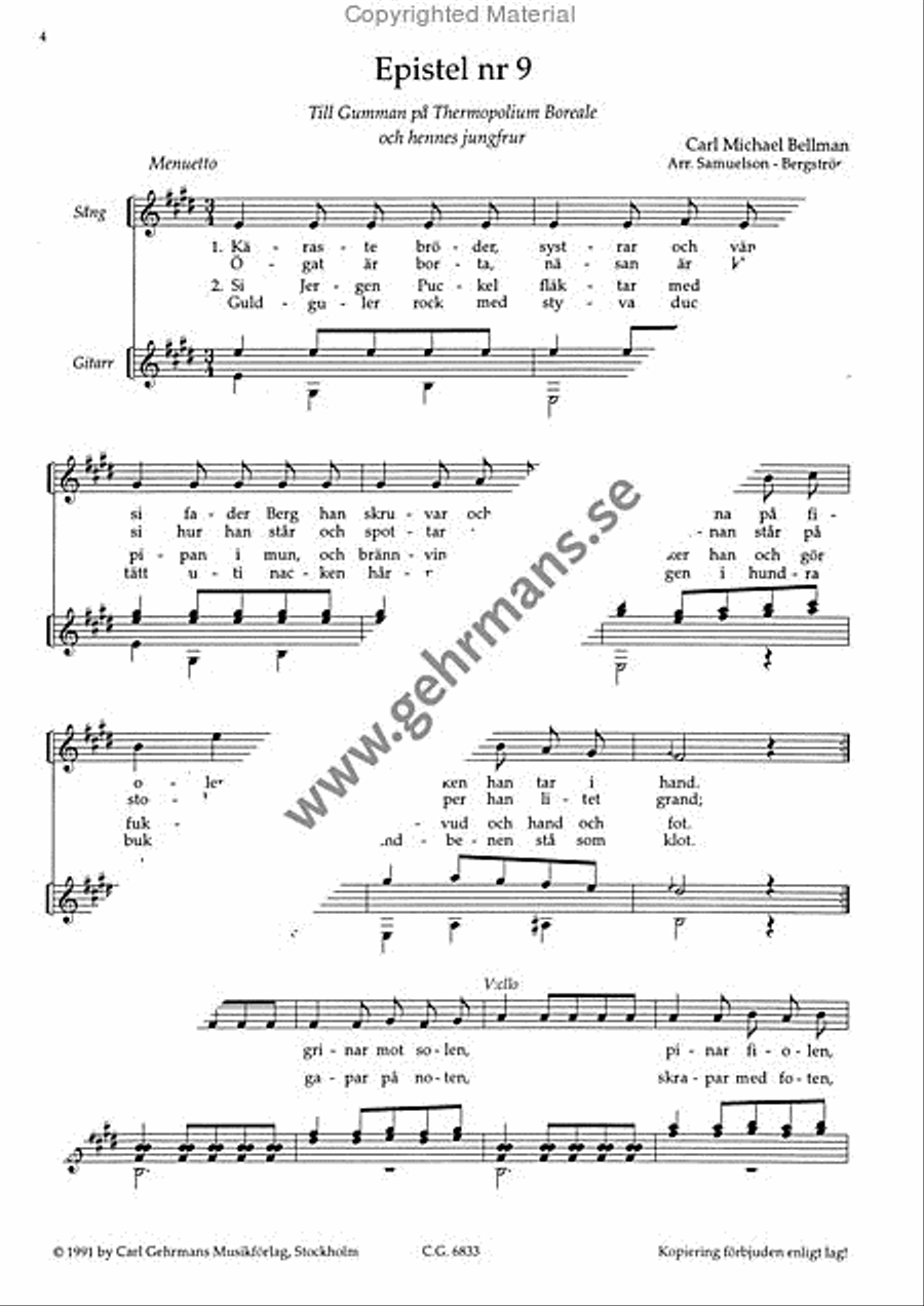 Nitton epistlar Nitton epistlar Guitar scores gallery preview page 2