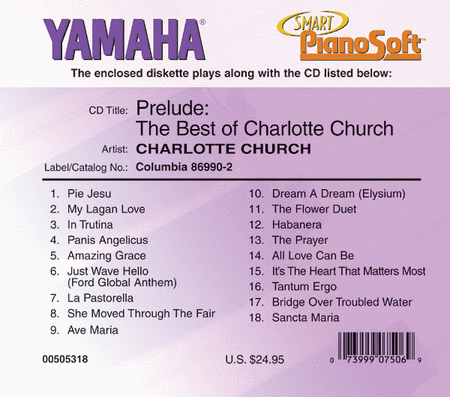 Prelude: The Best of Charlotte Church - Piano Software