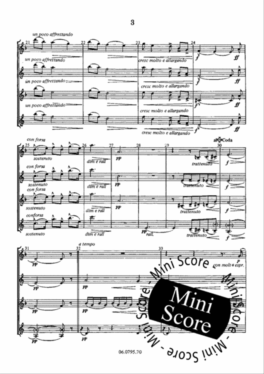 Crisantemi Crisantemi Saxophone Quartet scores gallery preview page 5