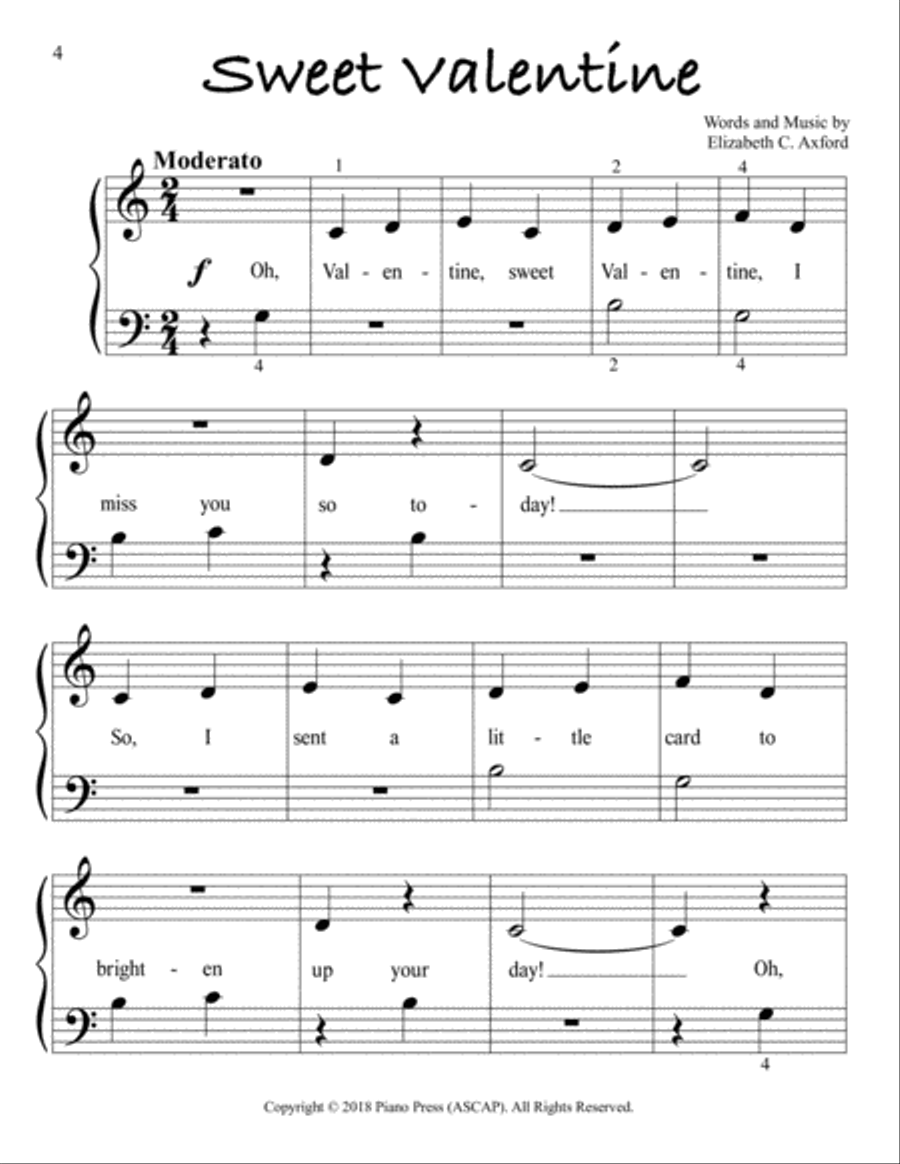 My Valentine's Day Fun Book Piano Method scores gallery preview page 5