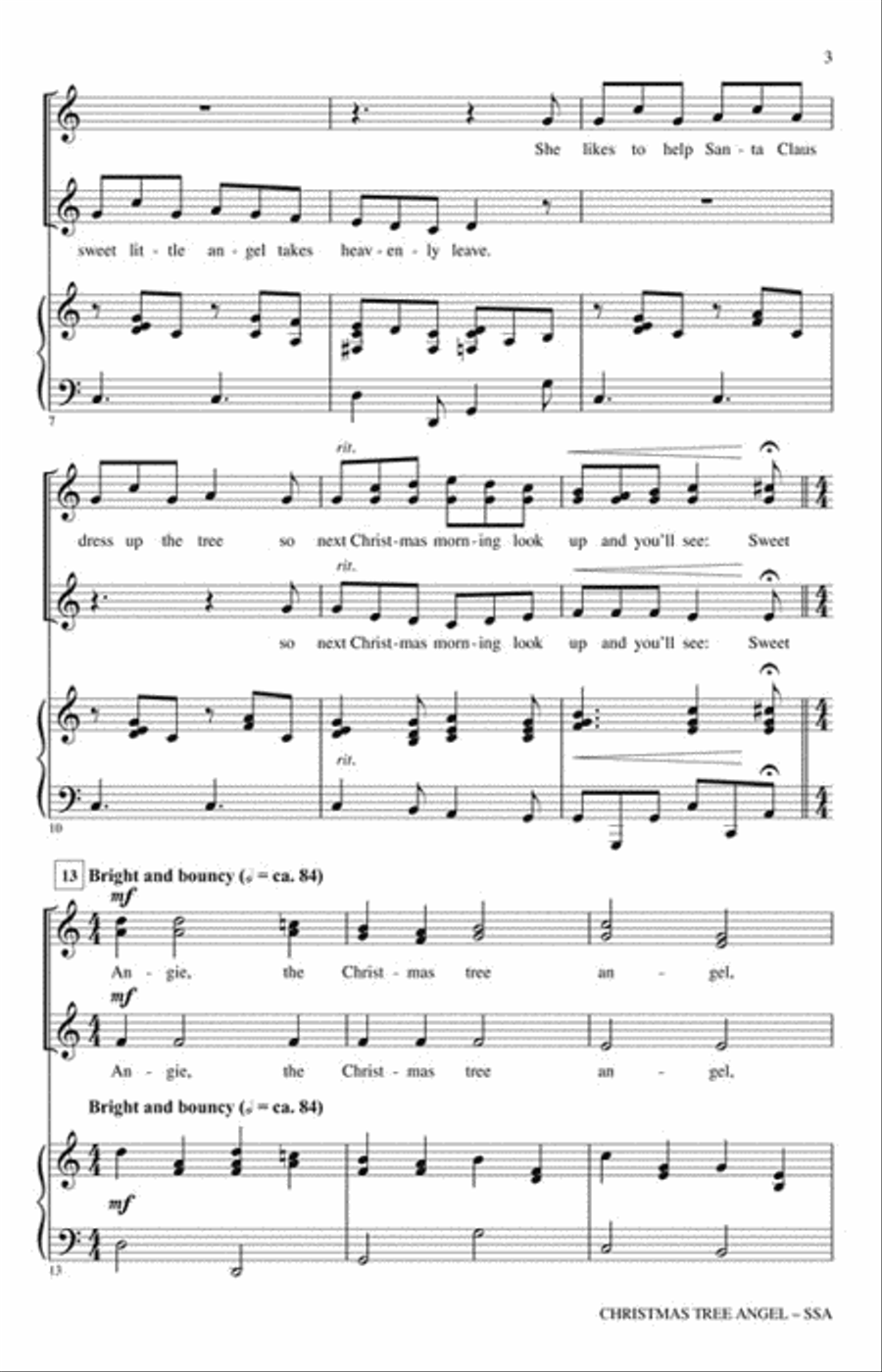 Christmas Tree Angel Christmas Tree Angel Show Choir scores gallery preview page 3