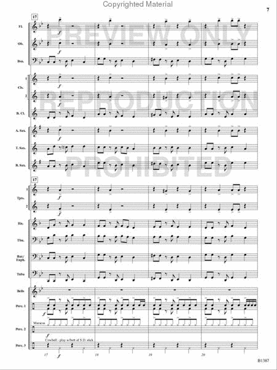 Fiesta Española Concert Band scores gallery preview page 6