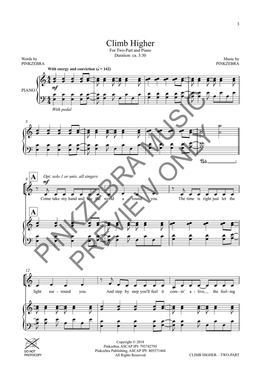 Climb Higher (Two-Part) 2-Part scores gallery preview page 4