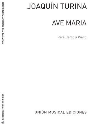 Book cover for Turina: Ave Maria for Voice and Piano