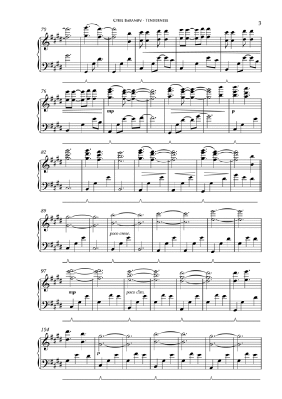 Tenderness Piano Solo scores gallery preview page 3