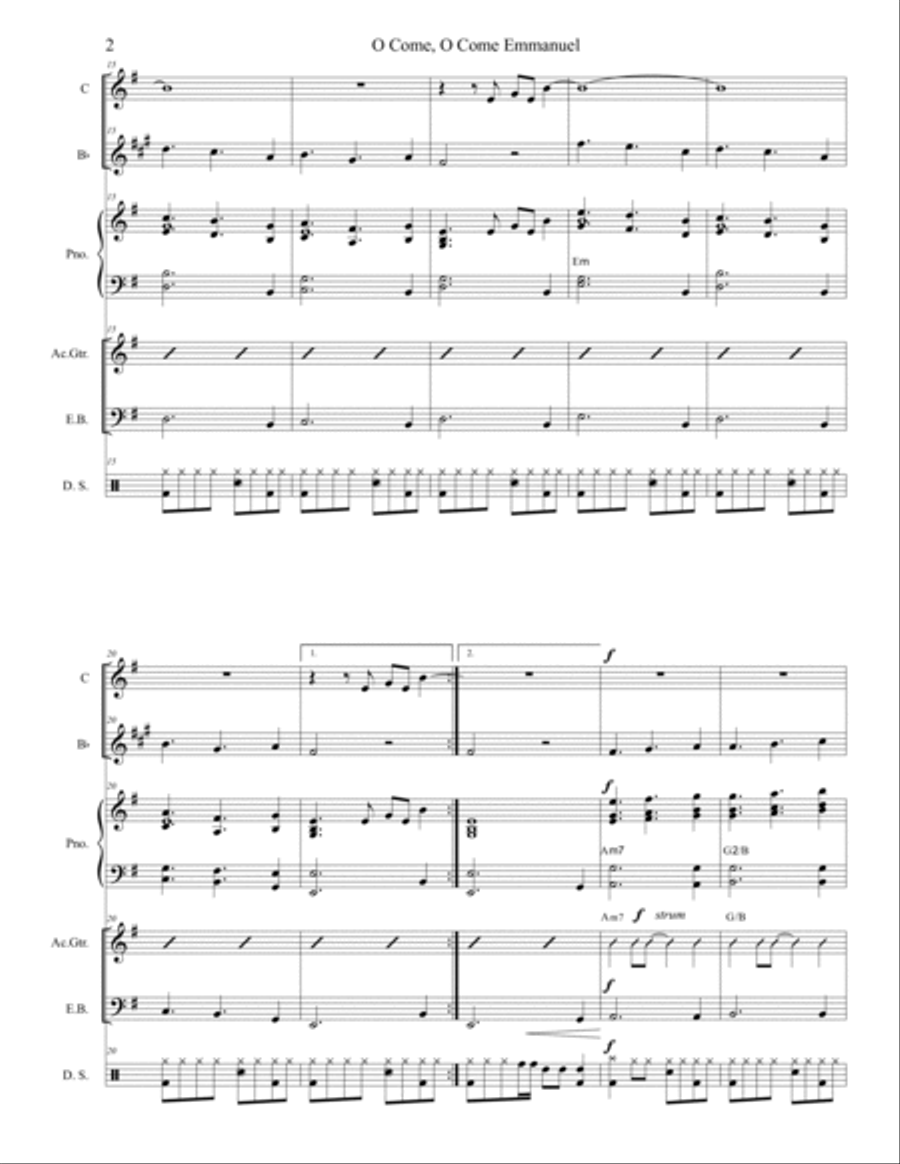 O Come, O Come, Emmanuel: A Christmas Cantata in eight movements Chamber Orchestra scores gallery preview page 5