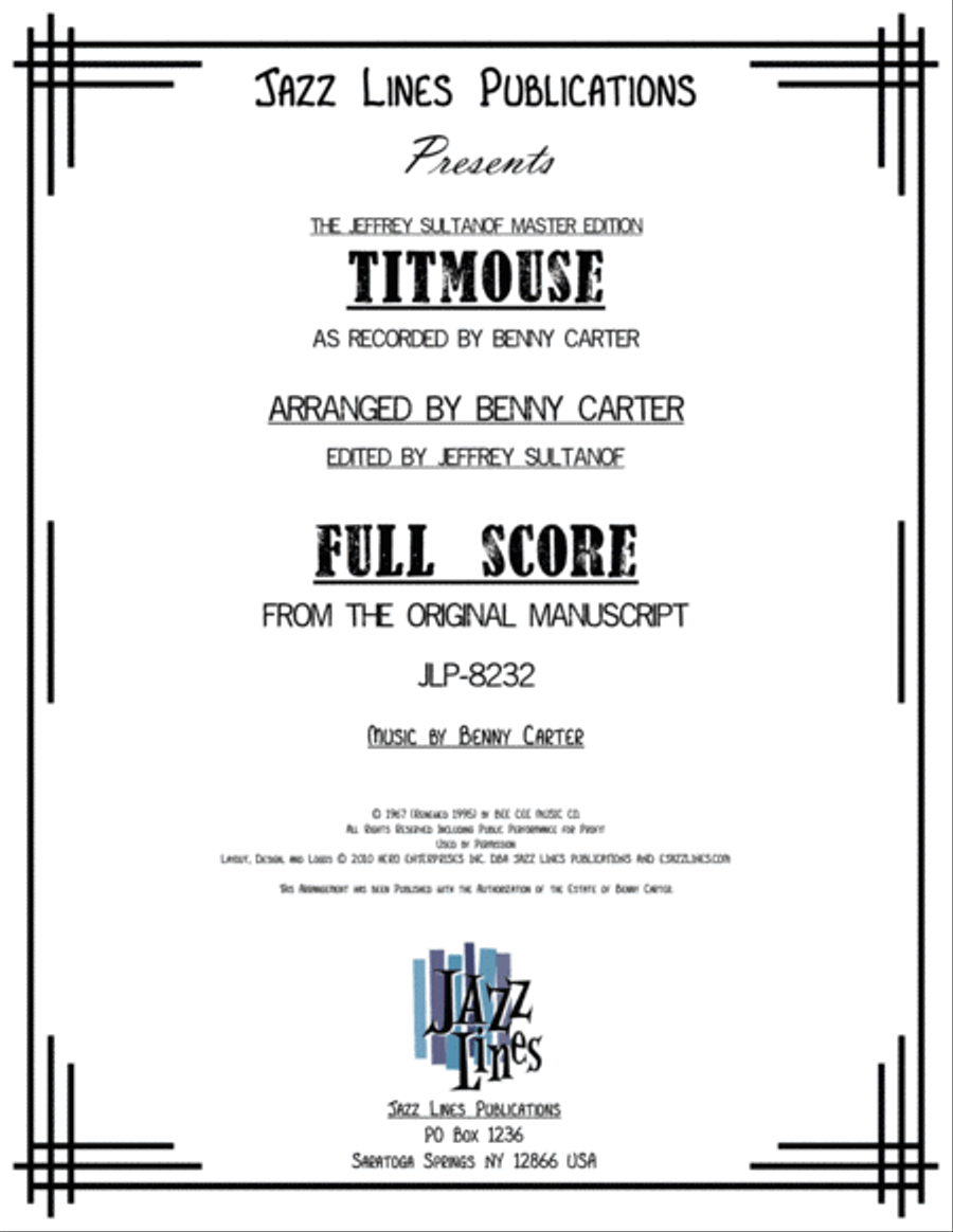 Titmouse Jazz Ensemble scores gallery preview page 1