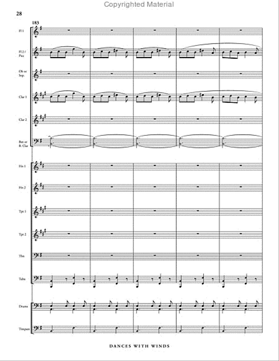 Dances with Winds Concert Band scores gallery preview page 34