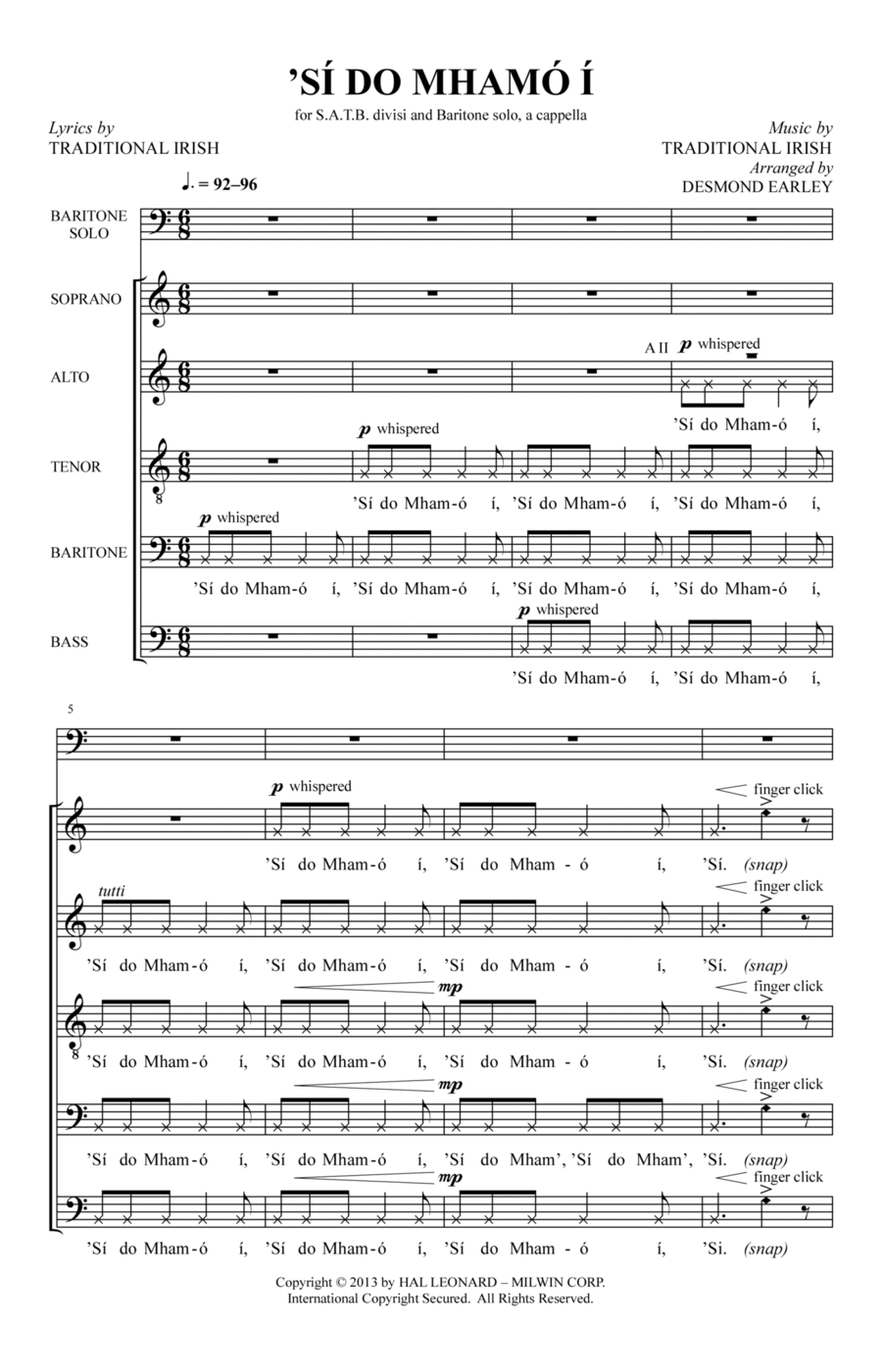 Si Do Mhamo I Si Do Mhamo I 4-Part scores gallery preview page 1